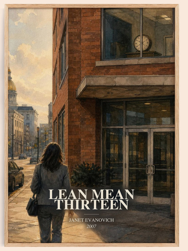 Lean Mean Thirteen Book Watercolour Illustration by Janet Evanovich