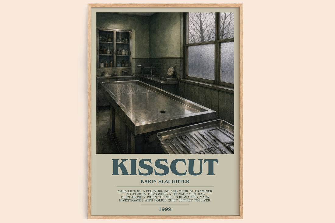 Kisscut bookish book poster by Karin Slaughter – framed literary art print