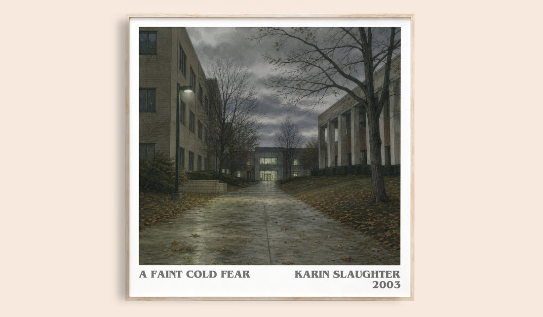 A Faint Cold Fear literary book poster by Karin Slaughter – framed literary art print