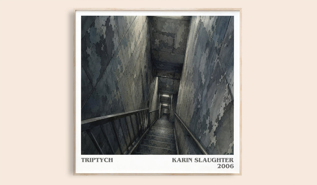 Triptych literary book poster by Karin Slaughter – framed literary art print