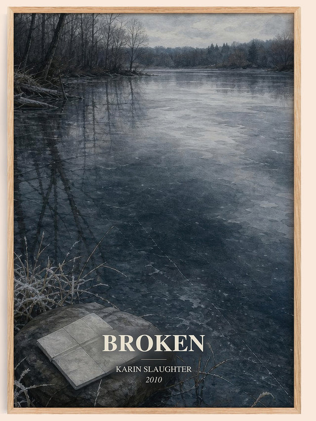 Broken Book Watercolour Illustration by Karin Slaughter
