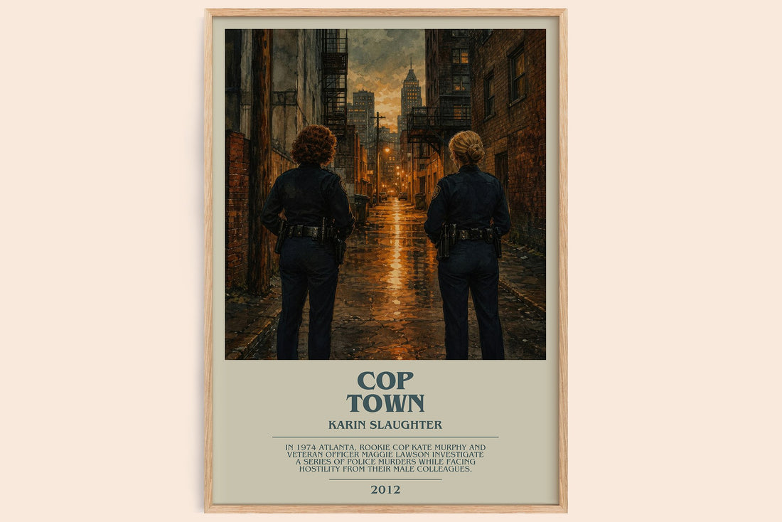 Cop Town bookish book poster by Karin Slaughter – framed literary art print