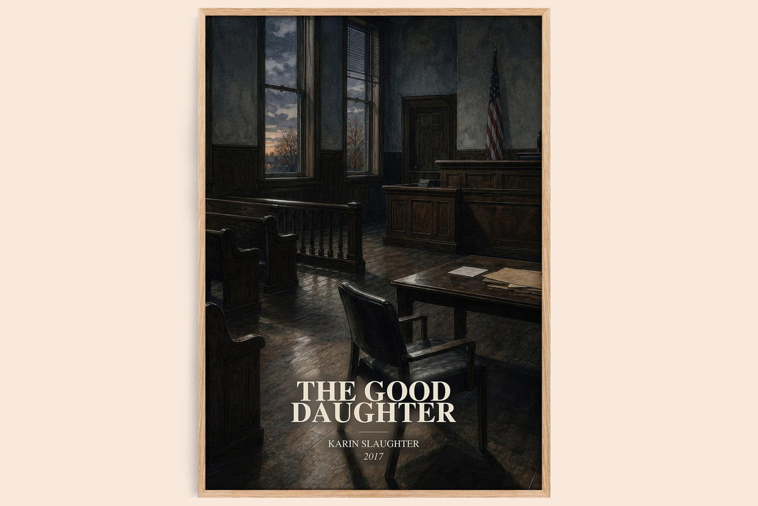 The Good Daughter watercolour book poster by Karin Slaughter – framed literary art print