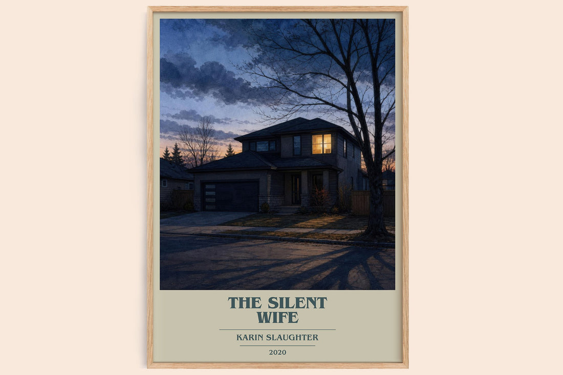 The Silent Wife book cover book poster by Karin Slaughter – framed literary art print