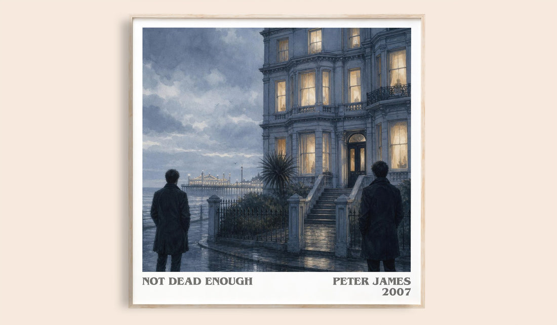 Not Dead Enough literary book poster by Peter James – framed literary art print