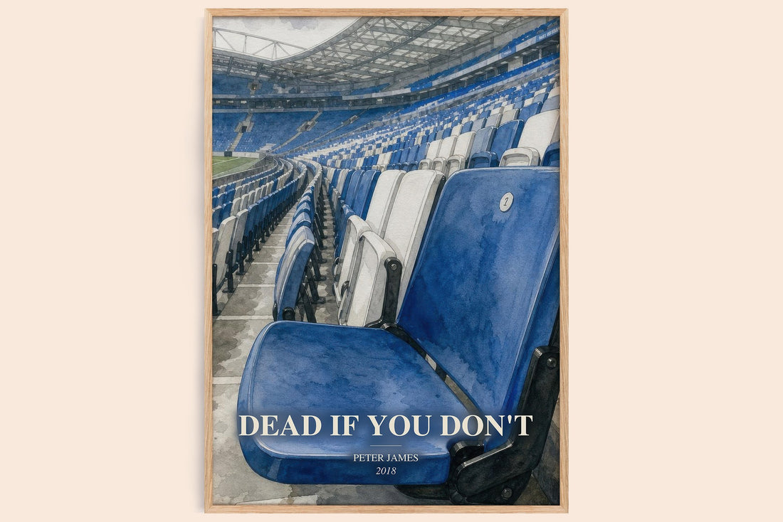 Dead If You Don't watercolour book poster by Peter James – framed literary art print