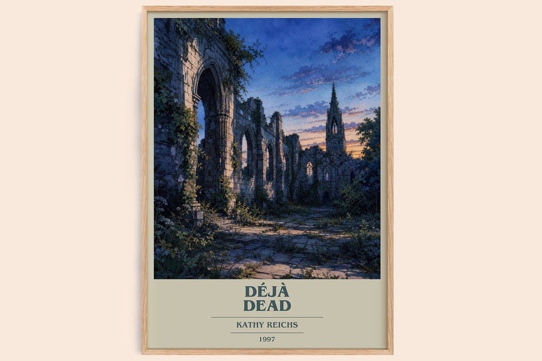 Déjà Dead book cover book poster by Kathy Reichs – framed literary art print
