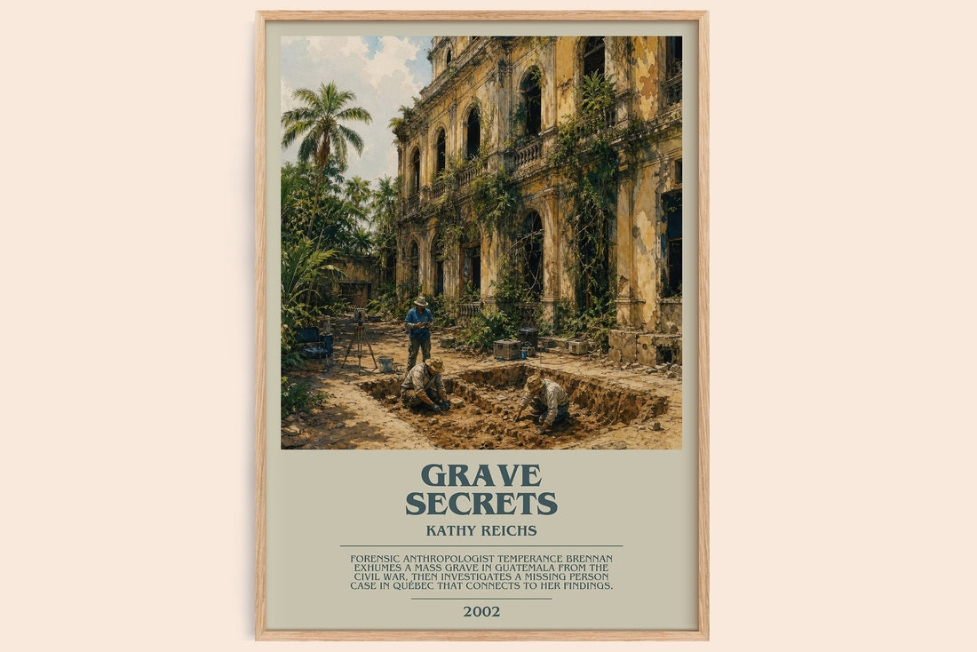 Grave Secrets bookish book poster by Kathy Reichs – framed literary art print