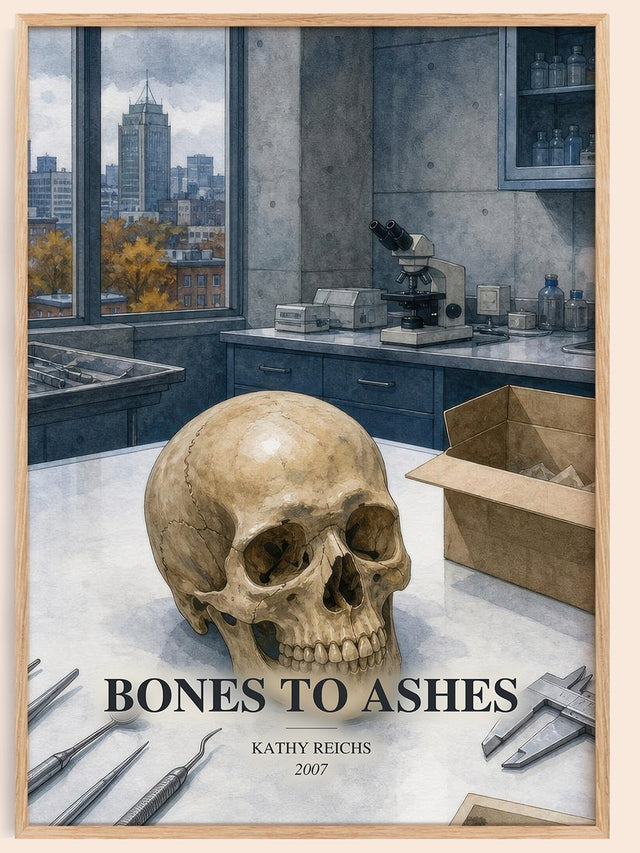 Bones to Ashes Book Watercolour Illustration by Kathy Reichs