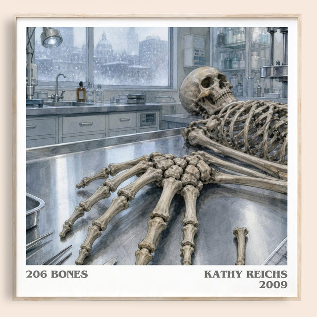 206 Bones Literary Art Print by Kathy Reichs