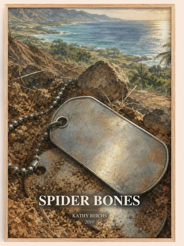 Spider Bones Book Watercolour Illustration by Kathy Reichs