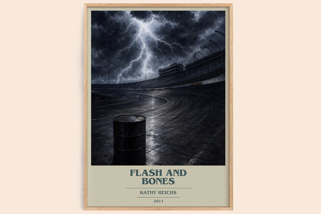Flash and Bones book cover book poster by Kathy Reichs – framed literary art print
