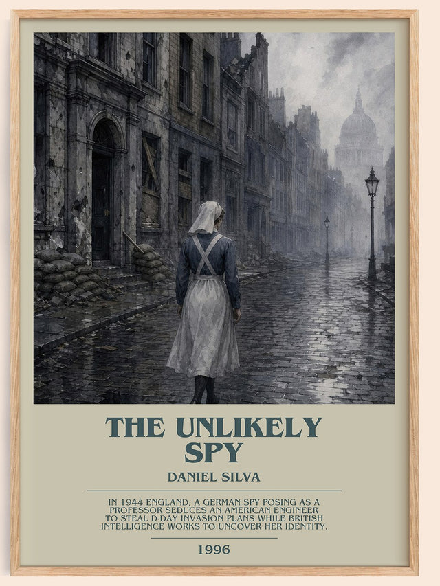 The Unlikely Spy Bookish Wall Art by Daniel Silva