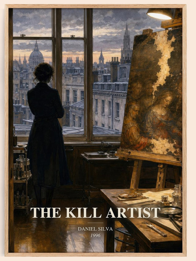 The Kill Artist Book Watercolour Illustration by Daniel Silva