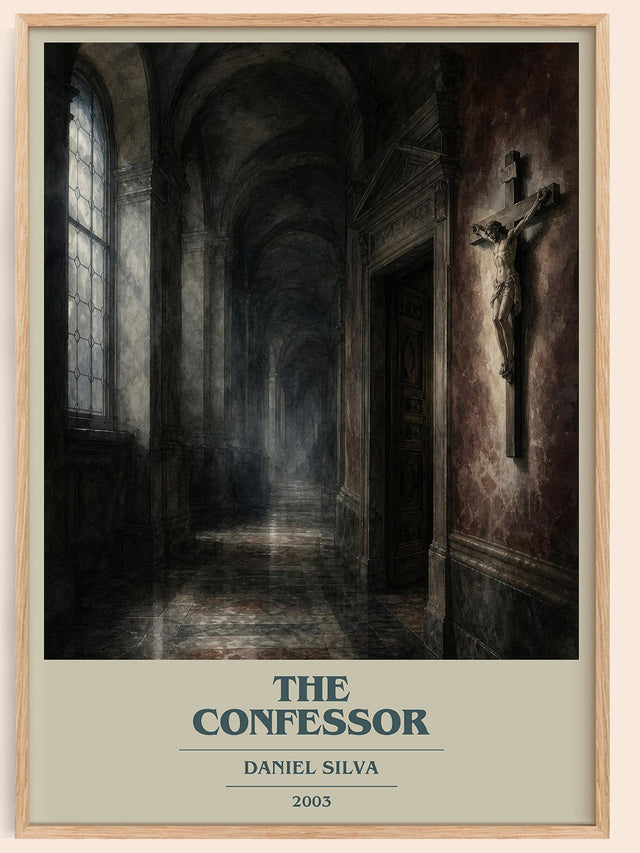 The Confessor Book Cover Poster by Daniel Silva