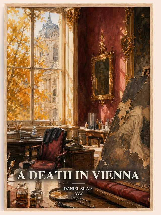 A Death in Vienna Book Watercolour Illustration by Daniel Silva