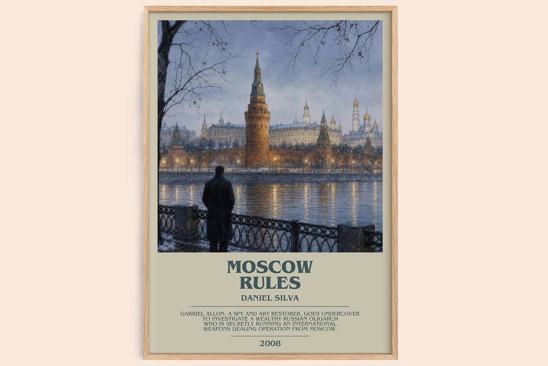 Moscow Rules bookish book poster by Daniel Silva – framed literary art print