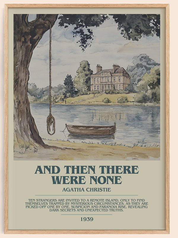And Then There Were None bookish book poster by Agatha Christie – framed literary art print