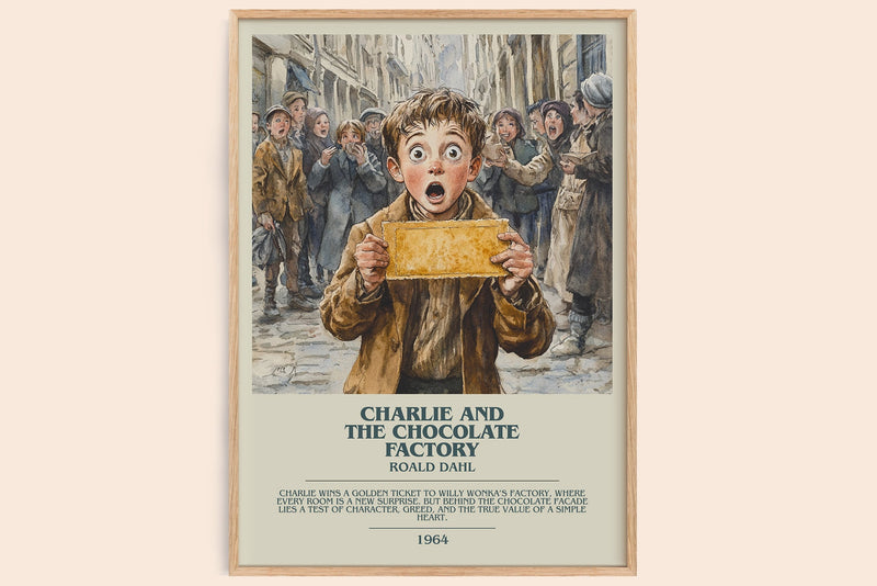 Charlie and the Chocolate Factory Bookish Wall Art by Roald Dahl
