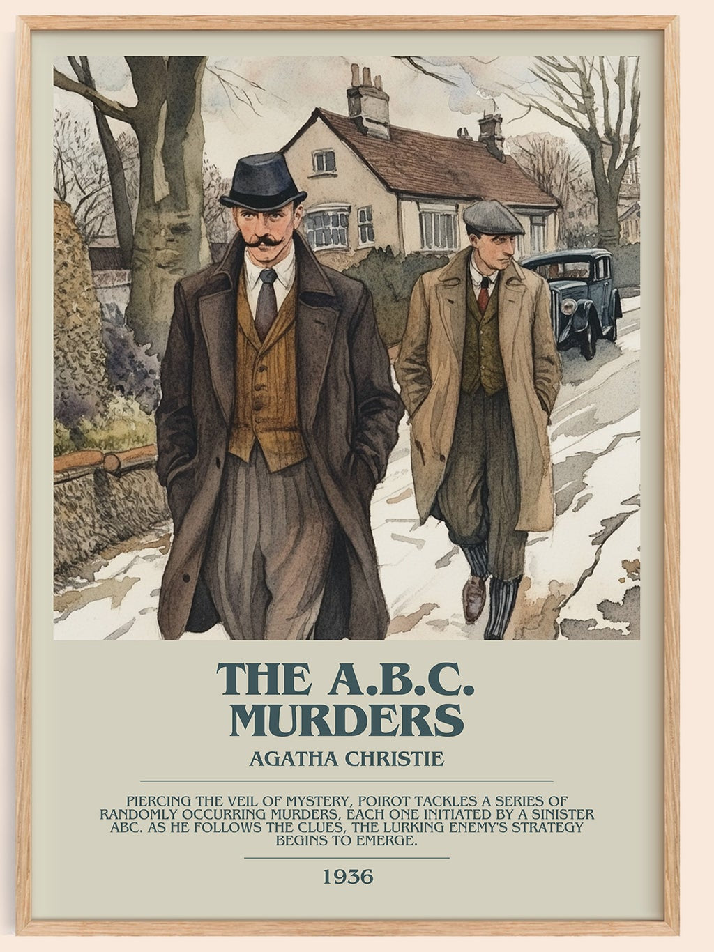 The A.B.C. Murders bookish book poster by Agatha Christie – framed literary art print