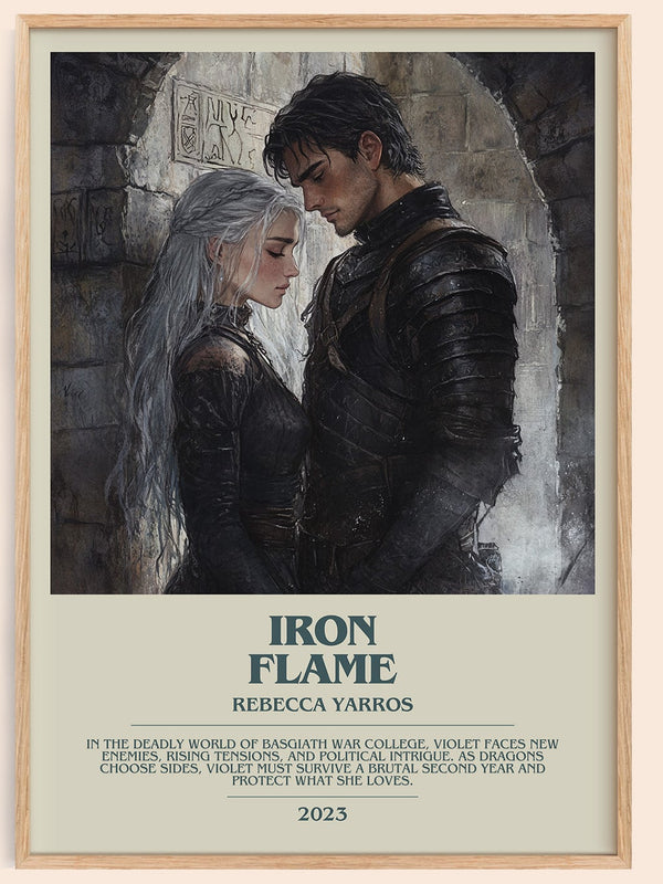 Iron Flame bookish book poster by Rebecca Yarros – framed literary art print
