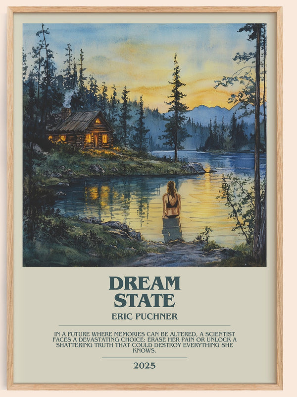 Dream State bookish book poster by Eric Puchner – framed literary art print