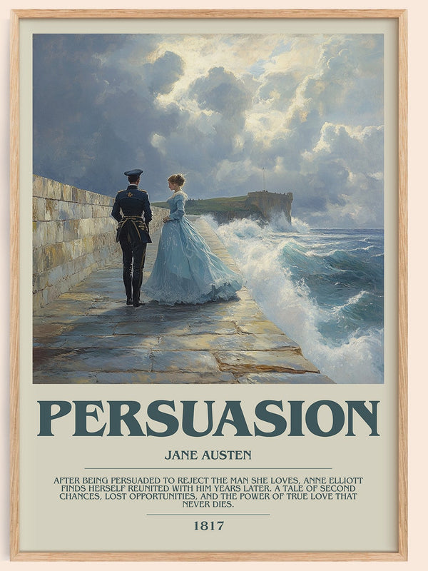 Persuasion bookish book poster by Jane Austen – framed literary art print