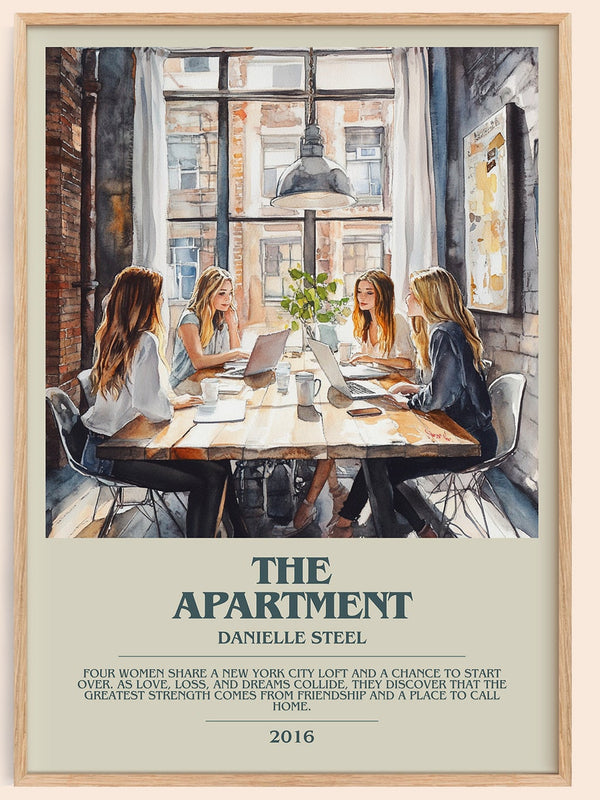 The Apartment bookish book poster by Danielle Steel – framed literary art print