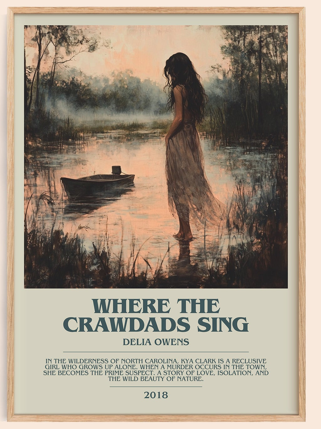 Where the Crawdads Sing bookish book poster by Delia Owens – framed literary art print