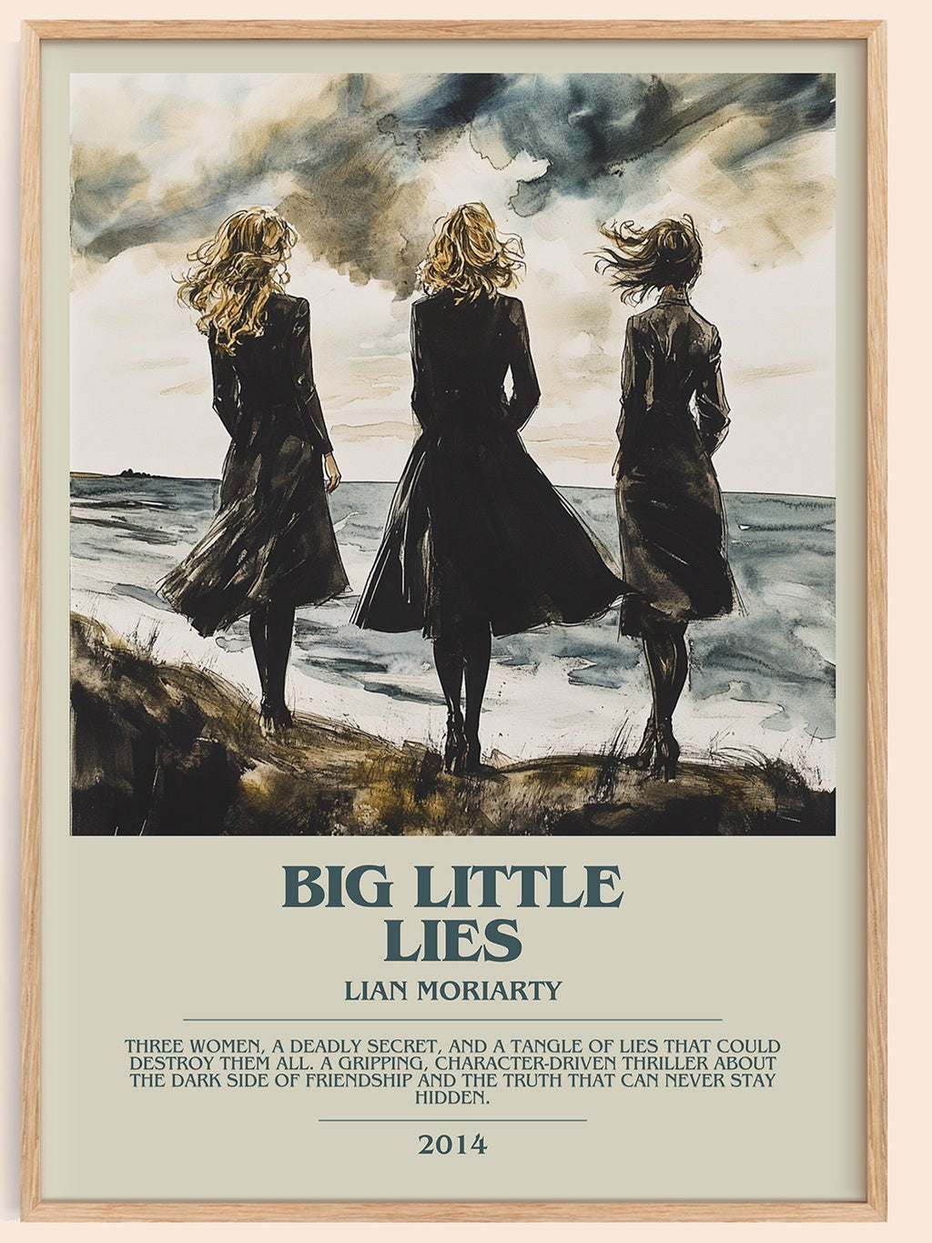 Big Little Lies bookish book poster by Lian Moriarty – framed literary art print