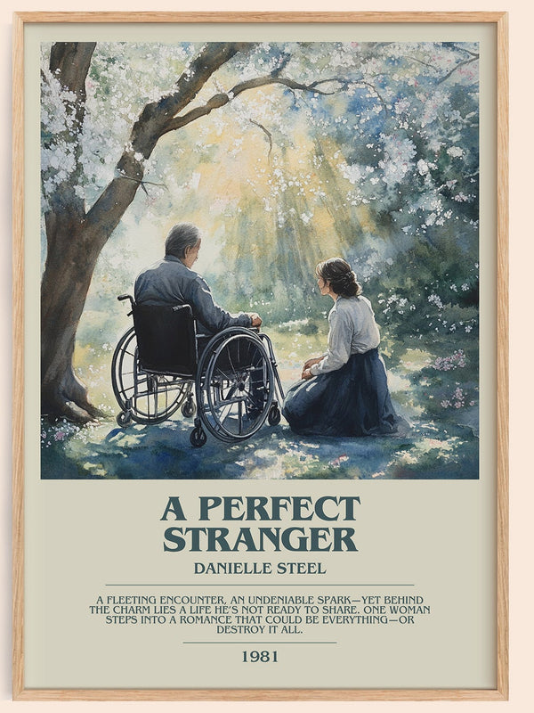 A Perfect Stranger bookish book poster by Danielle Steel – framed literary art print