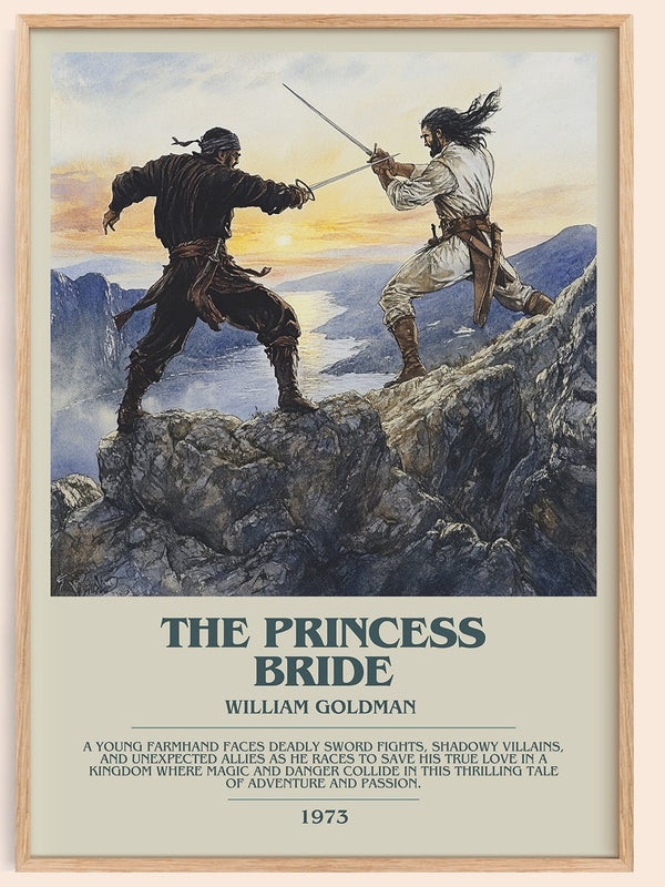 The Princess Bride bookish book poster by William Goldman – framed literary art print