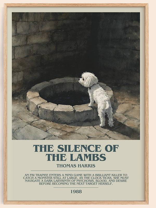 The Silence of the Lambs bookish book poster by Thomas Harris – framed literary art print