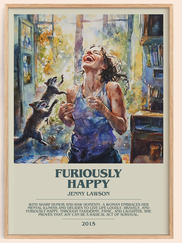Furiously Happy Bookish Wall Art by Jenny Lawson