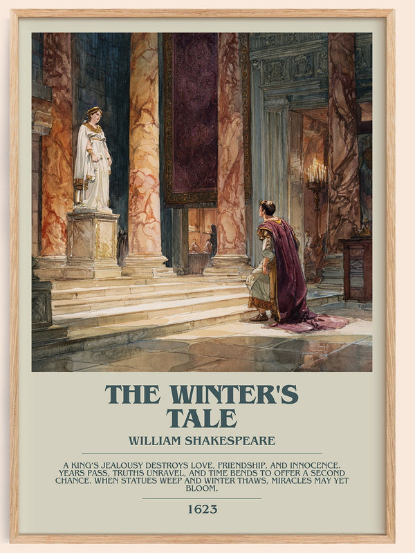 The Winter's Tale bookish book poster by William Shakespeare – framed literary art print
