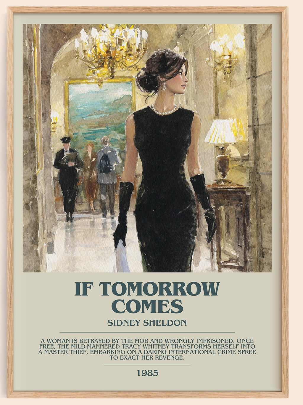 If Tomorrow Comes bookish book poster by Sidney Sheldon – framed literary art print