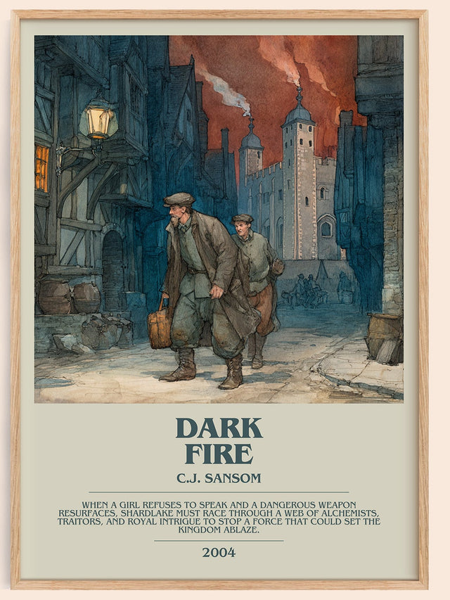 Dark Fire Bookish Wall Art by C.J. Sansom