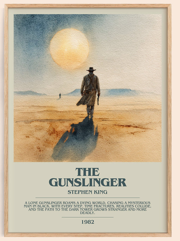 The Gunslinger bookish book poster by Stephen King – framed literary art print