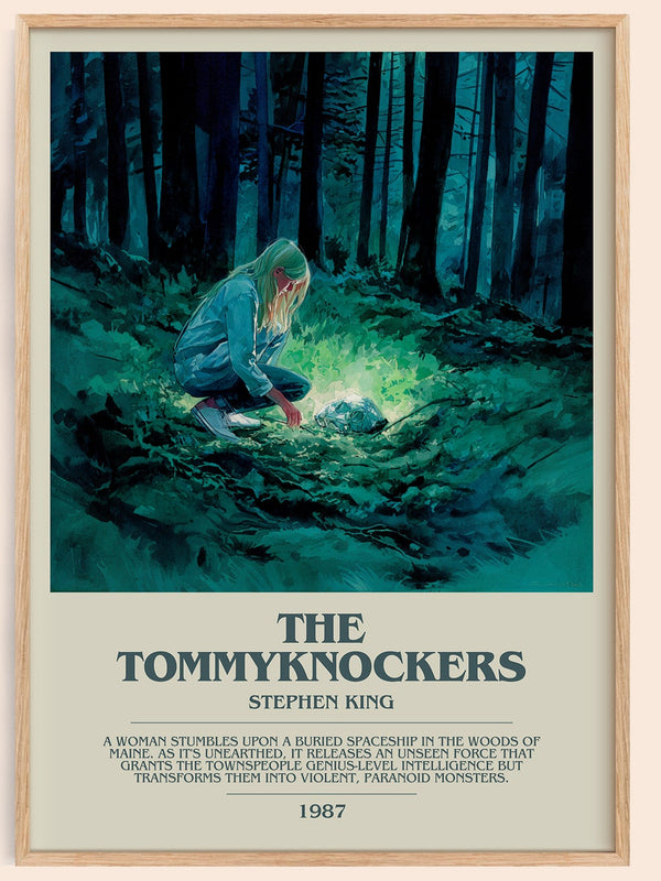 The Tommyknockers bookish book poster by Stephen King – framed literary art print