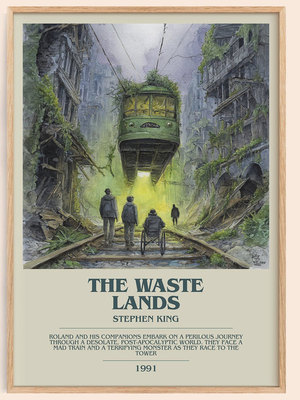 The waste lands bookish book poster by Stephen King – framed literary art print