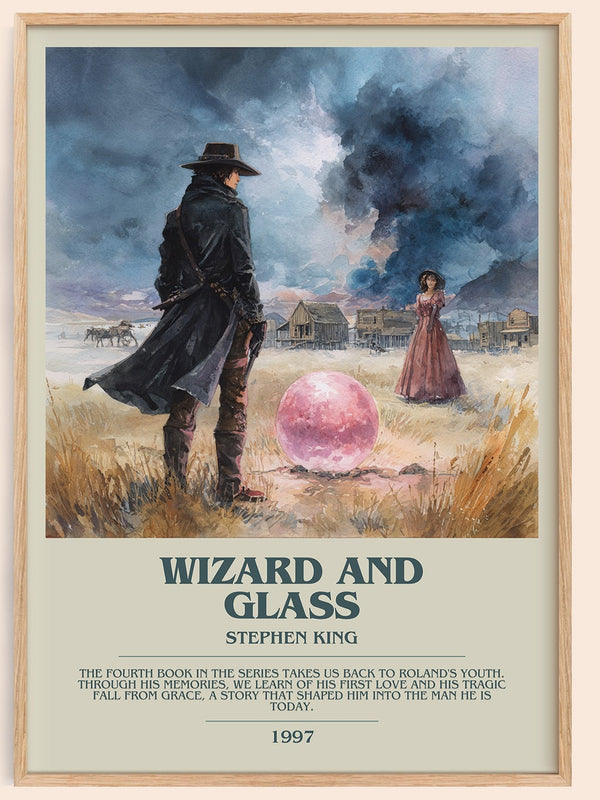 Wizard and Glass bookish book poster by Stephen King – framed literary art print