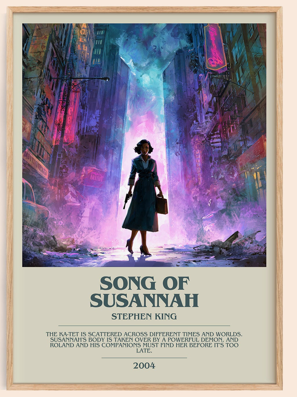 Song of Susannah bookish book poster by Stephen King – framed literary art print
