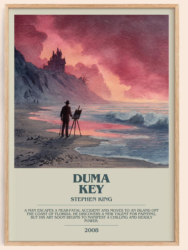 Duma Key bookish book poster by Stephen King – framed literary art print