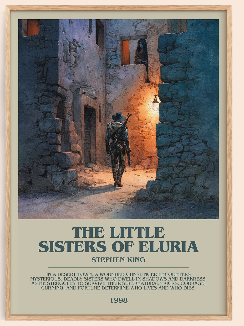 The Little Sisters Of Eluria bookish book poster by Stephen King – framed literary art print