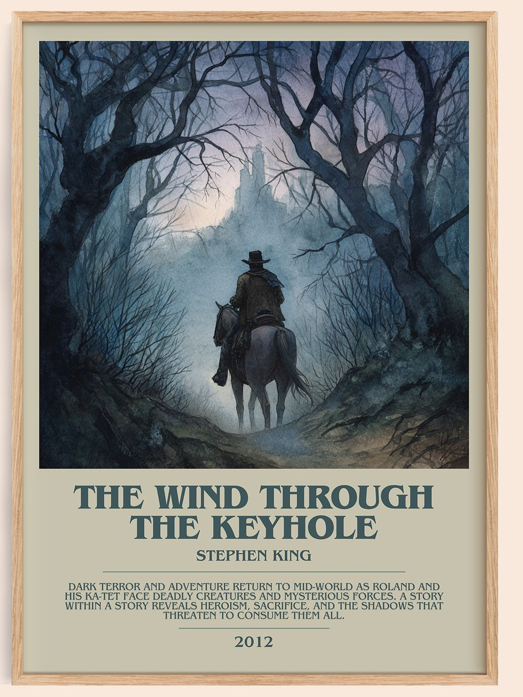 The Wind Through The Keyhole bookish book poster by Stephen King – framed literary art print