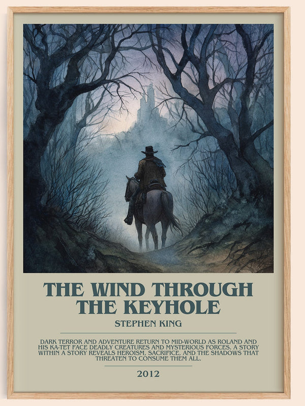The Wind Through The Keyhole bookish book poster by Stephen King – framed literary art print