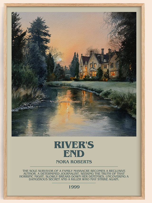 River's End Bookish Wall Art by Nora Roberts