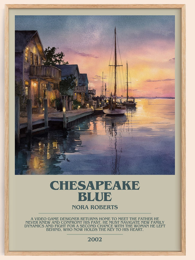 Chesapeake Blue Bookish Wall Art by Nora Roberts