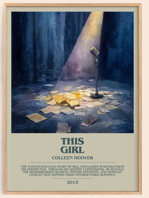 This Girl bookish book poster by Colleen Hoover – framed literary art print
