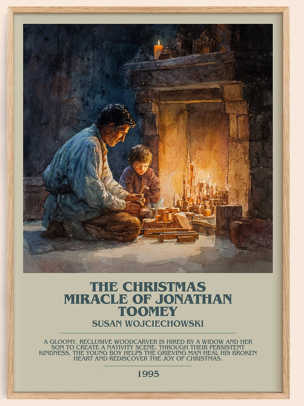 The Christmas Miracle of Jonathan Toomey bookish book poster by Susan Wojciechowski – framed literary art print
